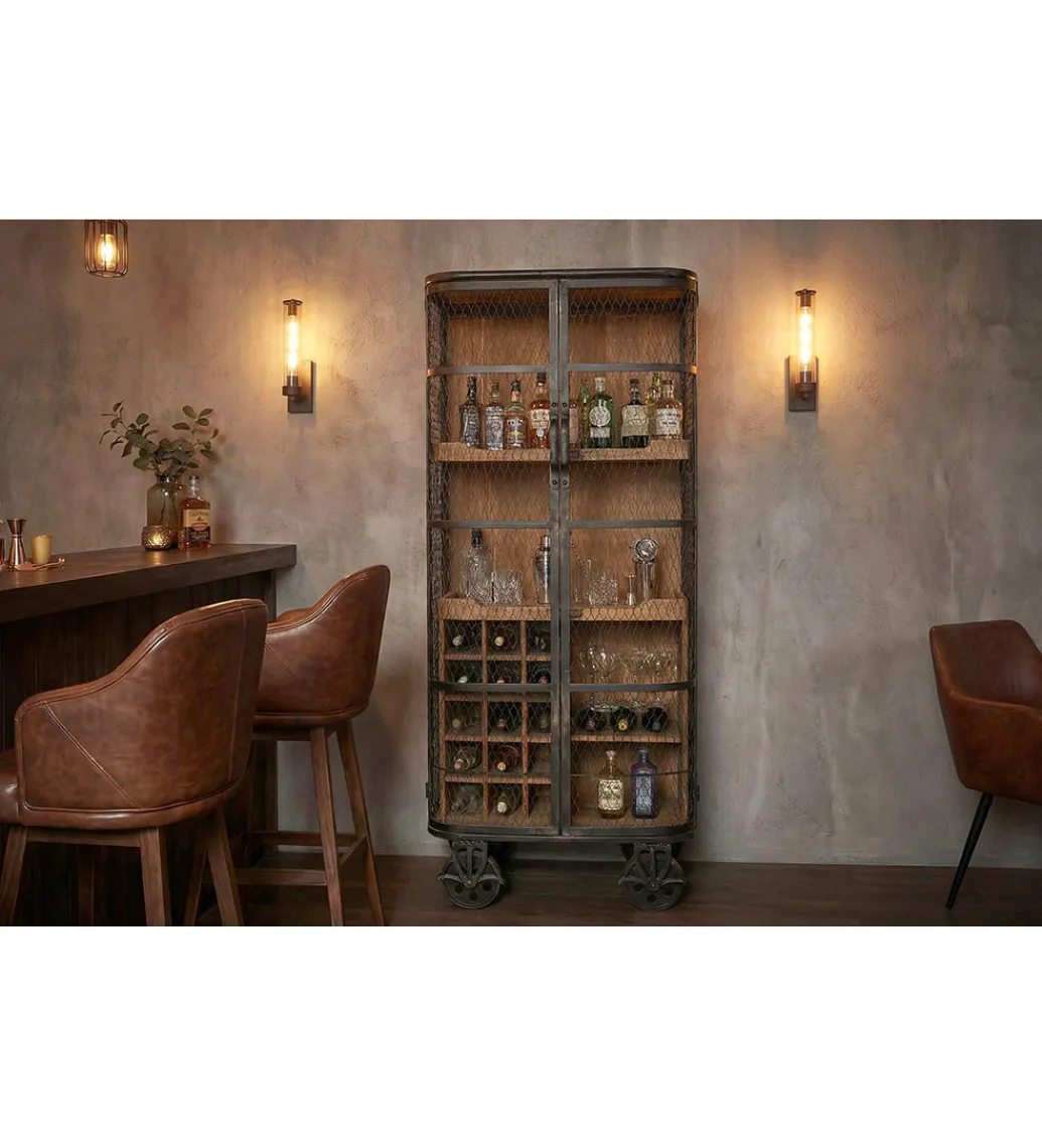 Barek LOFT 145 cm czarny naturalny*Invicta Interior Discount