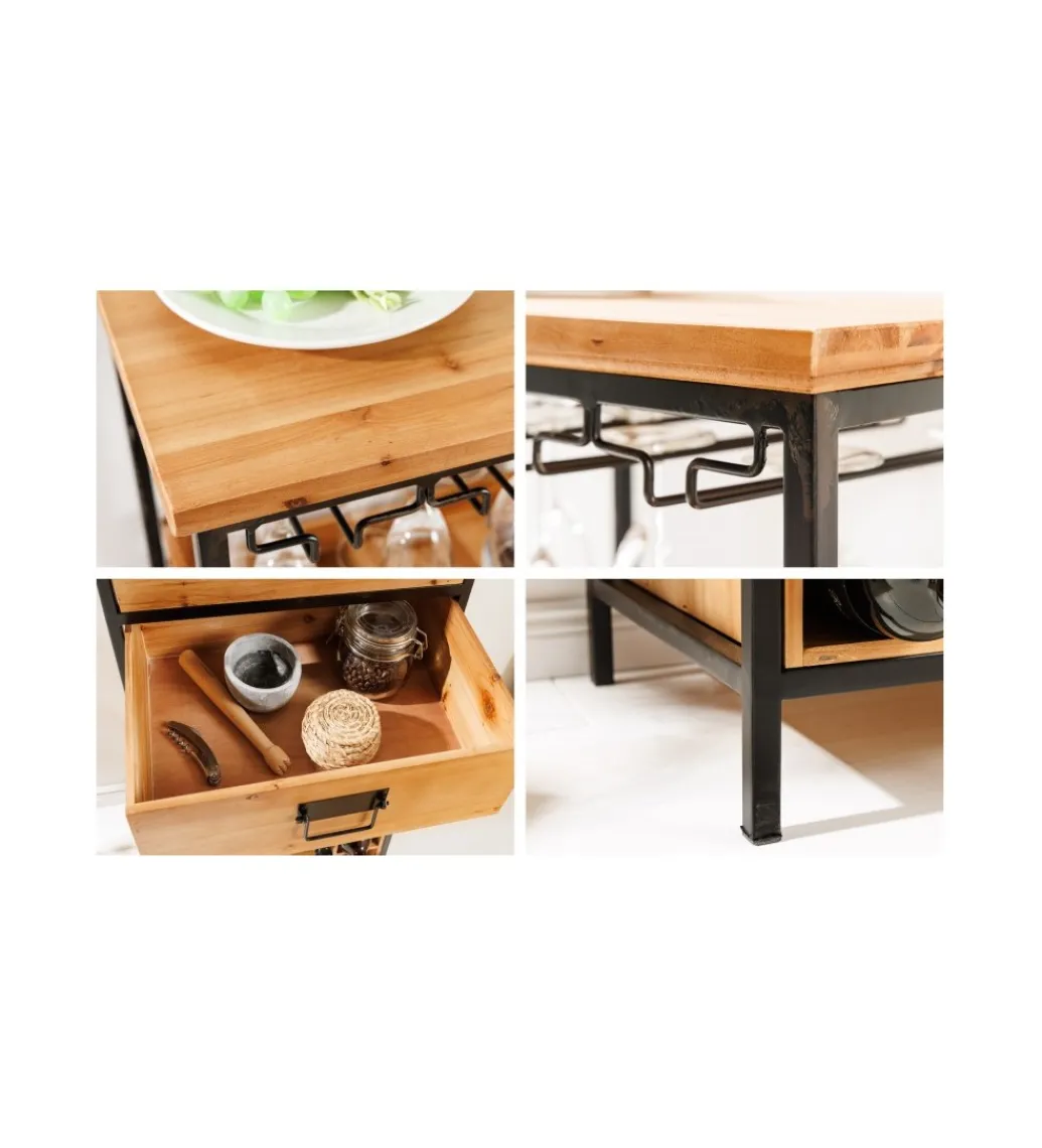 Barek na wino TULUZA 48 cm drewno sosna*Invicta Interior Sale