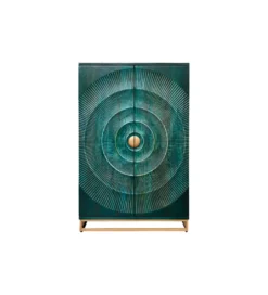 BAREK SWEET GOLDEN SUNSET 140 cm drewno mango turkusowy*Invicta Interior Outlet