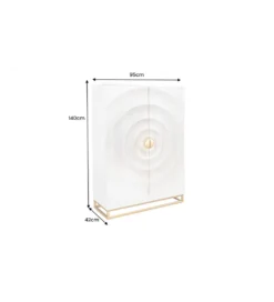 Barek SWEET GOLDEN SUNSET 140 cm drewno mango biała*Invicta Interior - przedsprzedaż Discount