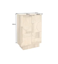 Barek TORINGU 95 cm bielone drewno mango*Invicta Interior Clearance