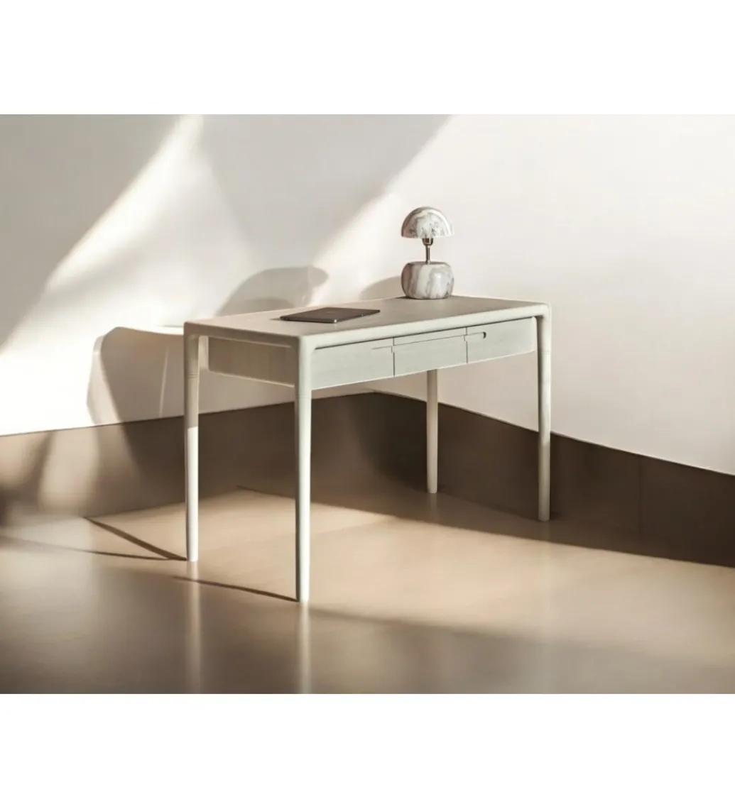 Biurko ARES 120 cm drewno mango biel*Imeri Best