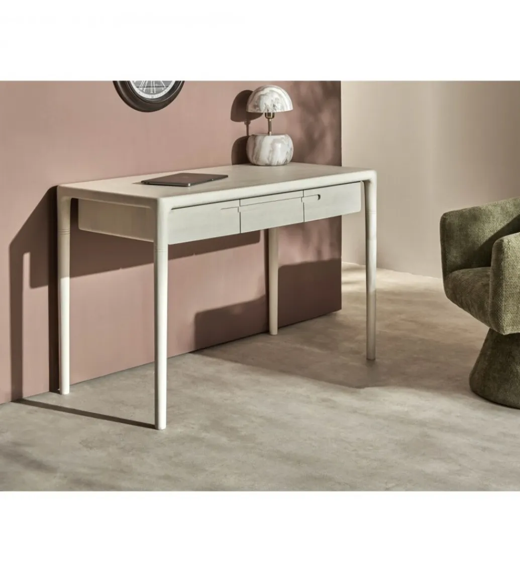 Biurko ARES 120 cm drewno mango biel*Imeri Best