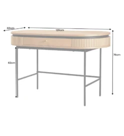 Biurko ATELIER 120 cm kolor dębu naturalne*Invicta Interior Hot