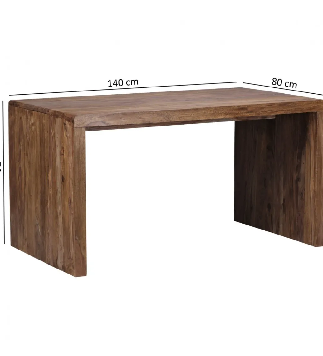 Biurko BOHA 140 cm drewno sheesham*WOHNLING, GERMANY Online
