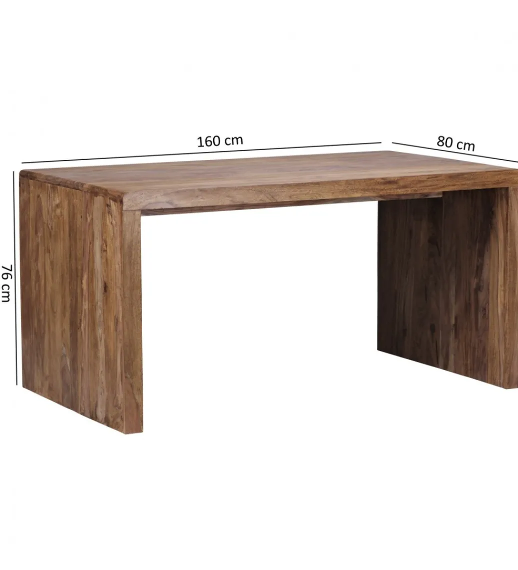 Biurko BOHA 160 cm drewno sheesham*WOHNLING, GERMANY Discount