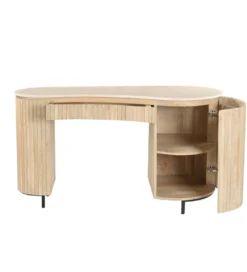 Biurko BRIX DEXTER 136 cm drewno mango kamień bottecino*LF-Design Sale