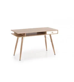 Biurko DOLORES 120 cm w odcieniu dąb sonoma - biały*Halmar Outlet