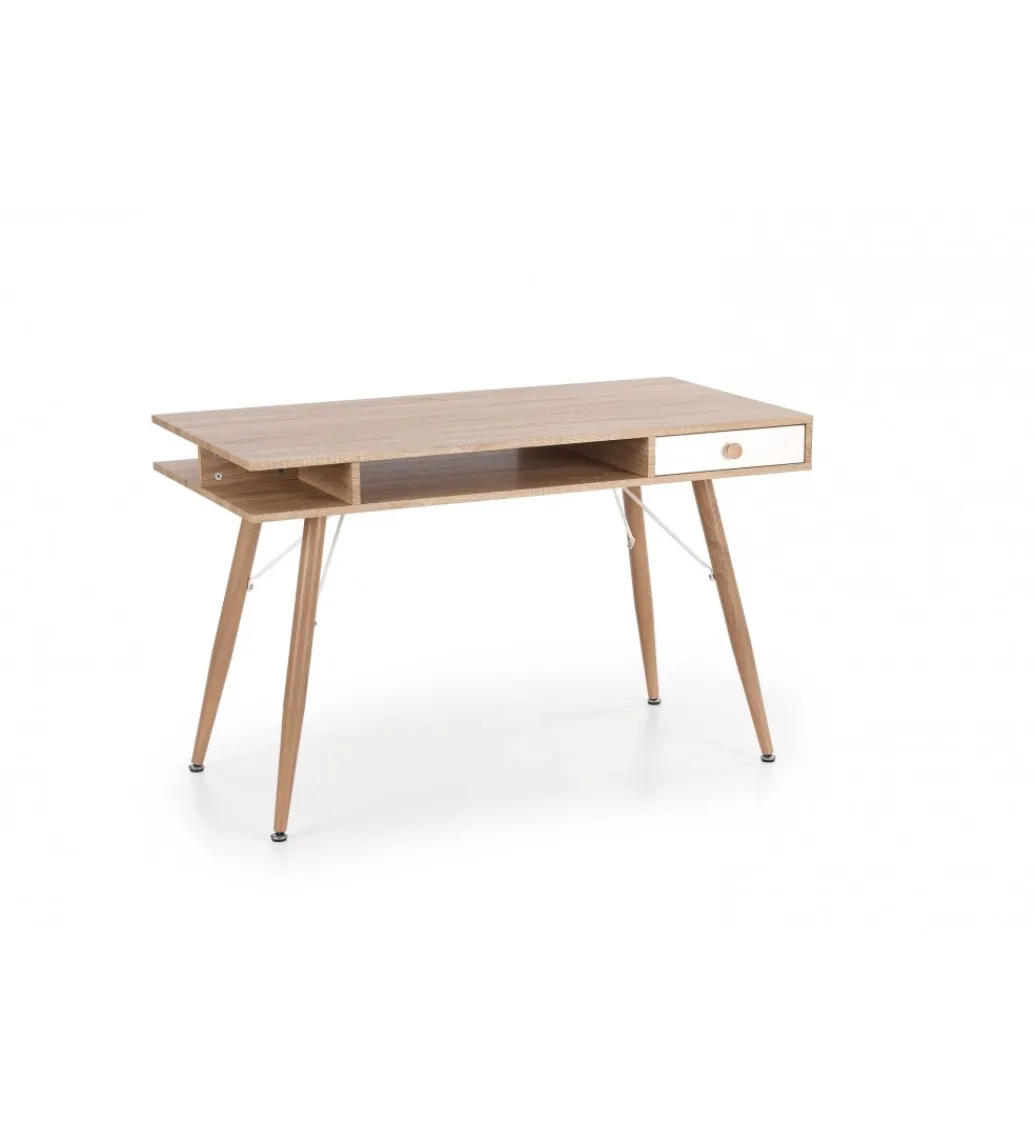 Biurko DOLORES 120 cm w odcieniu dąb sonoma - biały*Halmar Outlet
