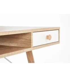 Biurko DOLORES 120 cm w odcieniu dąb sonoma - biały*Halmar Outlet