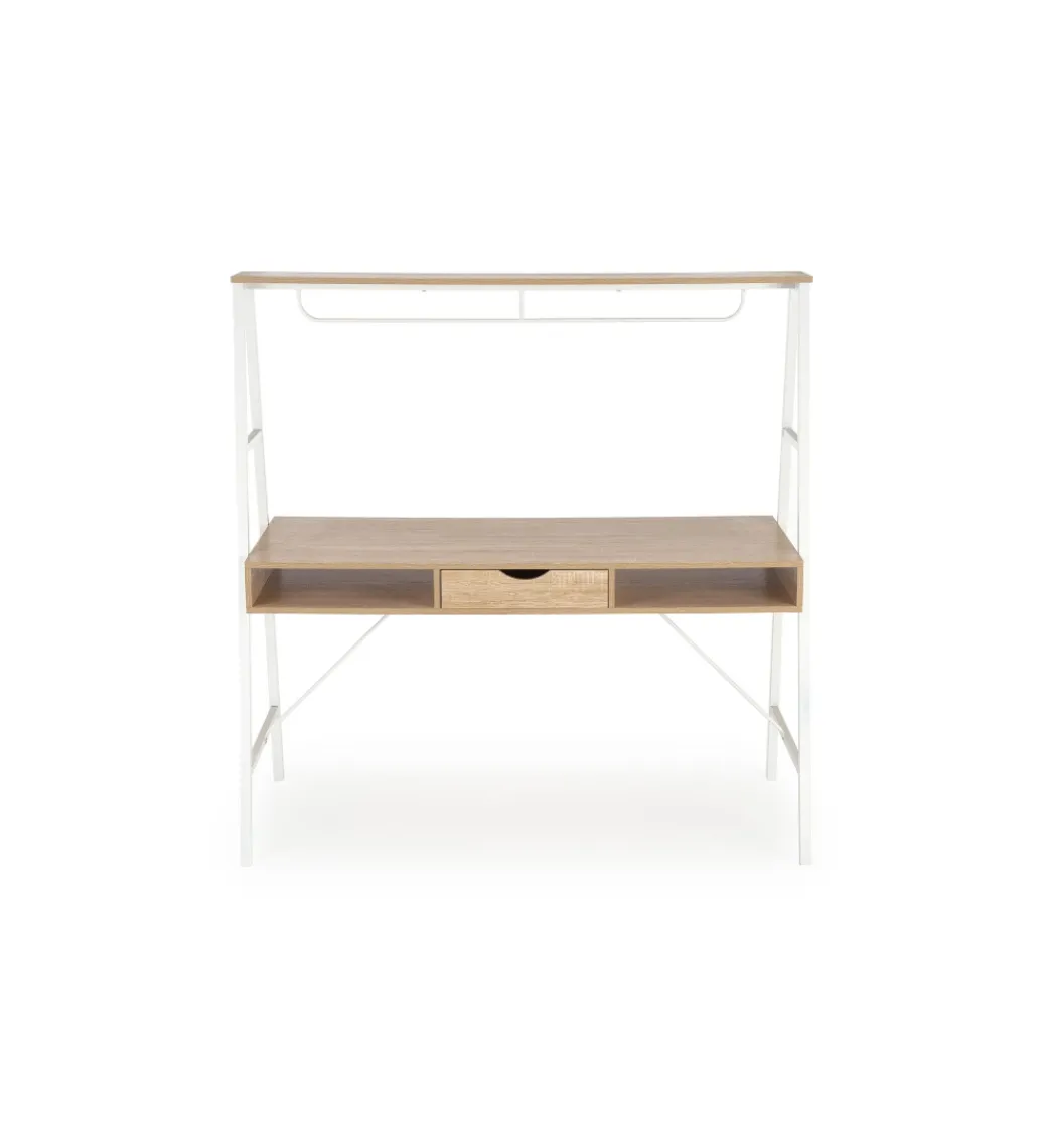Biurko dwustanowiskowe COAST 139 cm w kolorze dąb sonoma biały*Halmar Online