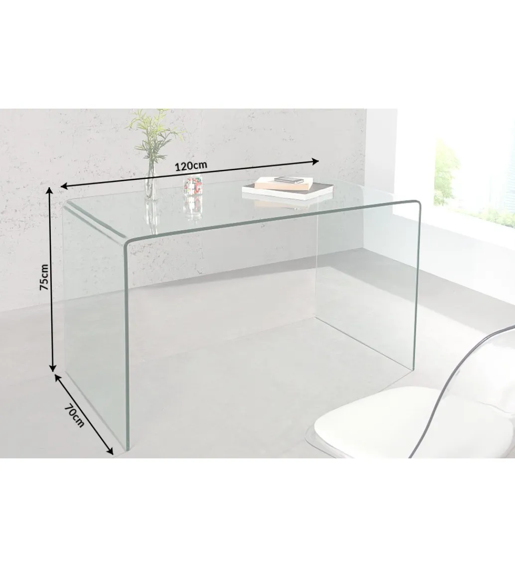 Biurko Fantome 120 cm szklane*Invicta Interior Online