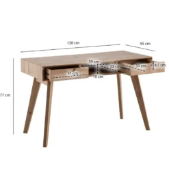 Biurko LOREZO 120 cm w optyce dębu*WOHNLING, GERMANY Sale