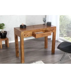 Biurko Makassar FINICE 100 cm drewno Sheesham*Invicta Interior Clearance
