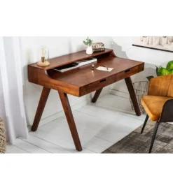 Biurko Monsoon 120 cm drewno ciemna akacja*Invicta Interior Outlet
