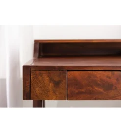 Biurko Monsoon 100 cm drewno ciemna akacja*Invicta Interior - przedsprzedaż Outlet