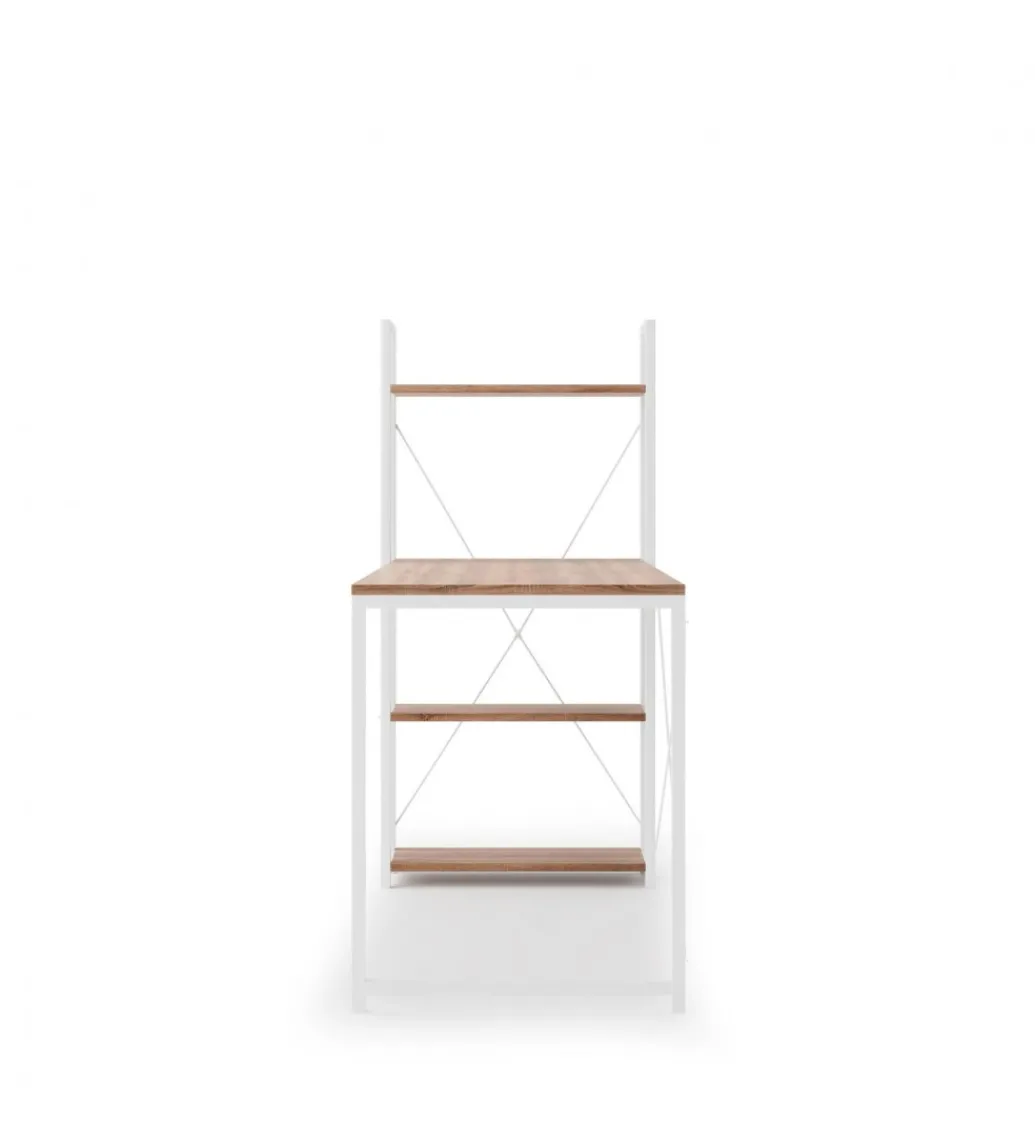 Biurko NARVIK 120 cm w kolorze biały dąb sonoma*Halmar Online