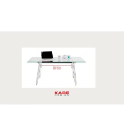 Biurko OFFICIA 160 x 80 cm szklane*KARE Online