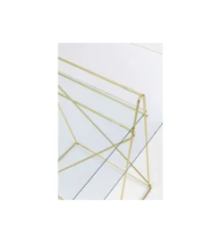Biurko szklane POLAR 135 cm złote*KARE New