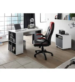 Biurko TADEO 120 cm biało antracytowe*MCA Hot