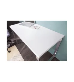 Biurko White Desk 120 cm białe*Invicta Interior New