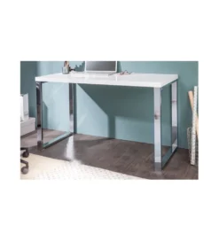 Biurko White Desk 120 cm białe*Invicta Interior New