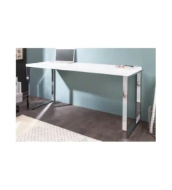 Biurko White Desk 160 cm białe*Invicta Interior Best