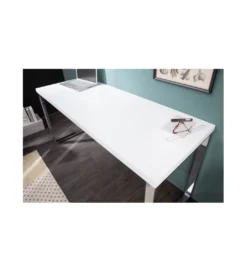 Biurko White Desk 160 cm białe*Invicta Interior Best