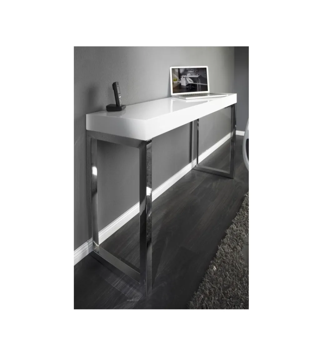 Biurko White Desk 120 cm białe*Invicta Interior Clearance