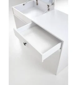 Biurko z toaletka MEGAN 120 cm biały mat*Halmar Discount
