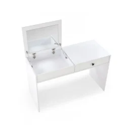 Biurko z toaletka MEGAN 120 cm biały mat*Halmar Discount