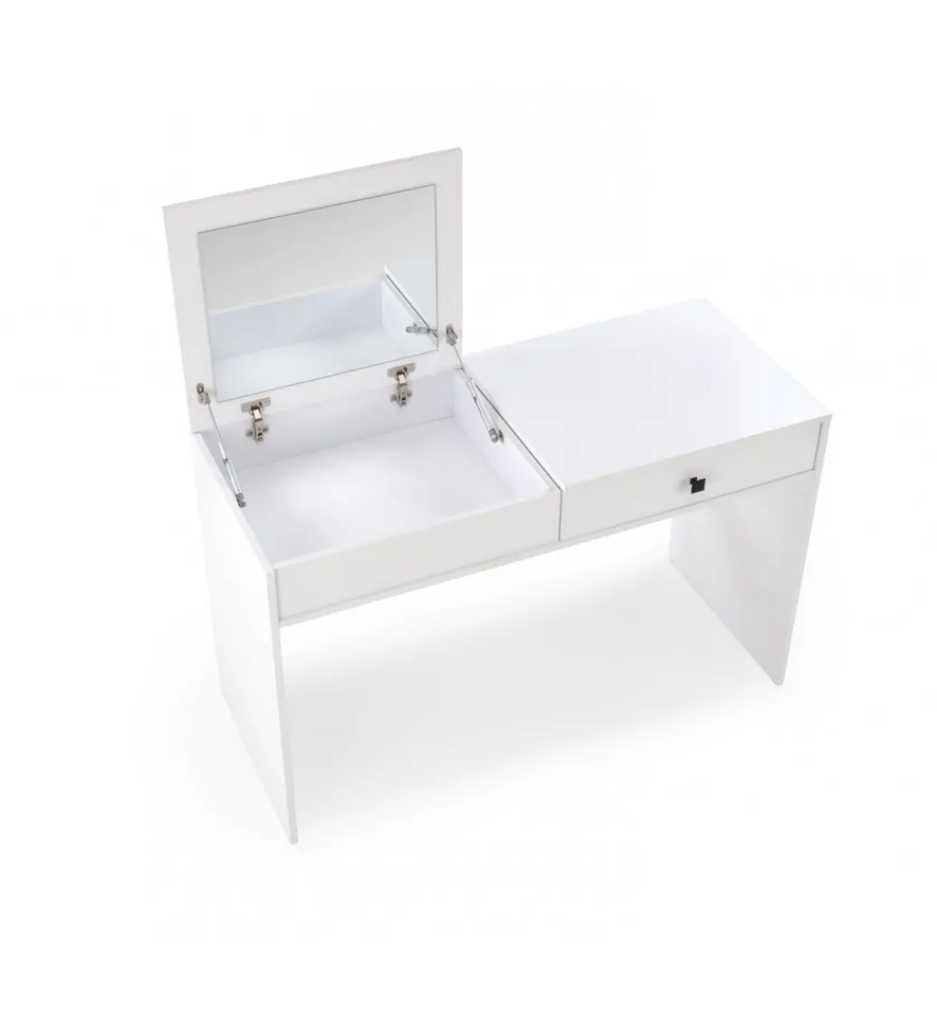 Biurko z toaletka MEGAN 120 cm biały mat*Halmar Discount