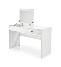 Biurko z toaletka MEGAN 120 cm biały mat*Halmar Discount
