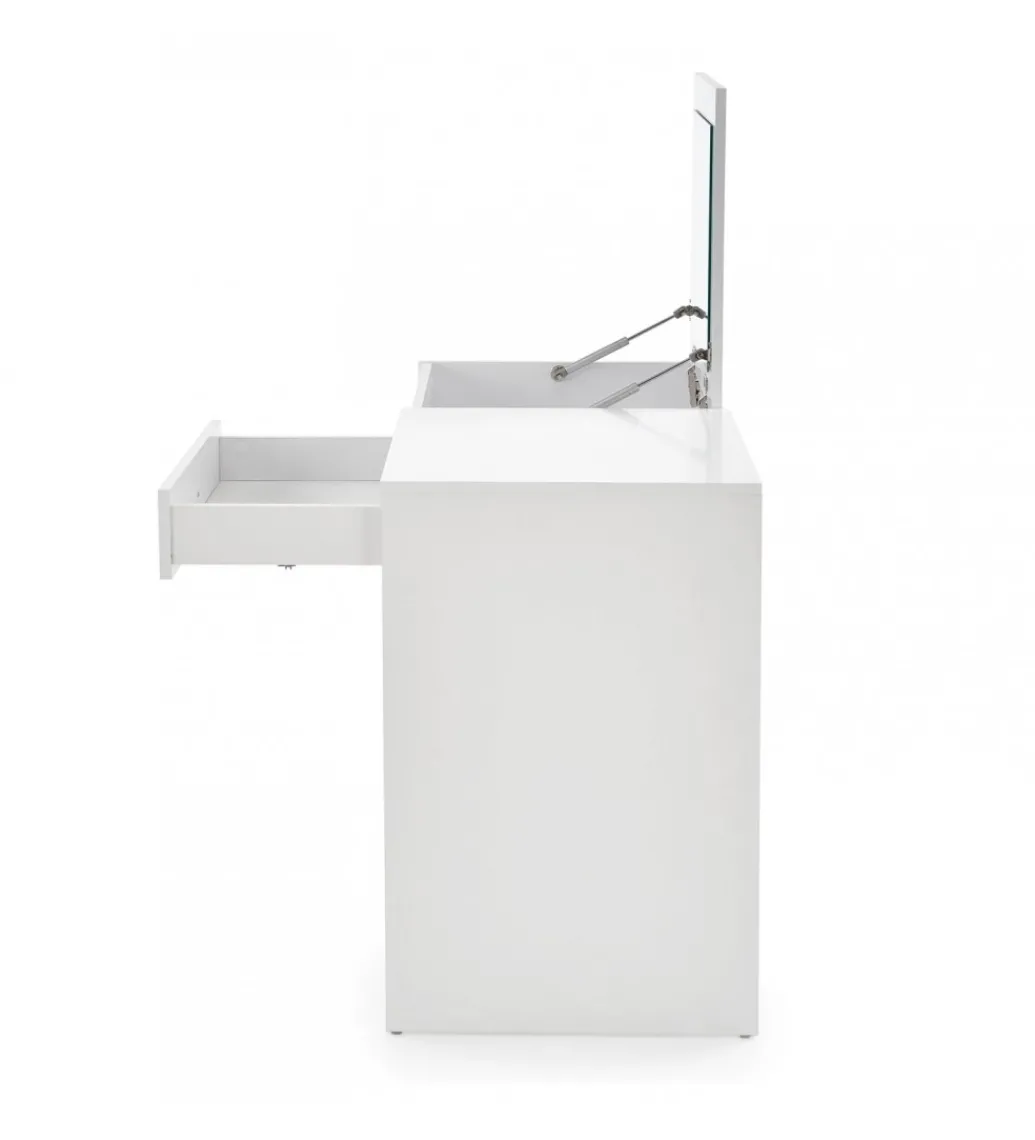 Biurko z toaletka MEGAN 120 cm biały mat*Halmar Discount