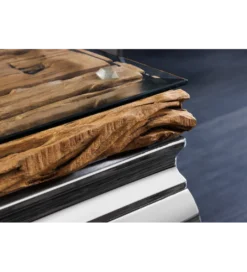 Blat do Stolika kawowego MODERN BAROCK BARRACUDA 100 cm drewno teak*Invicta Interior Sale