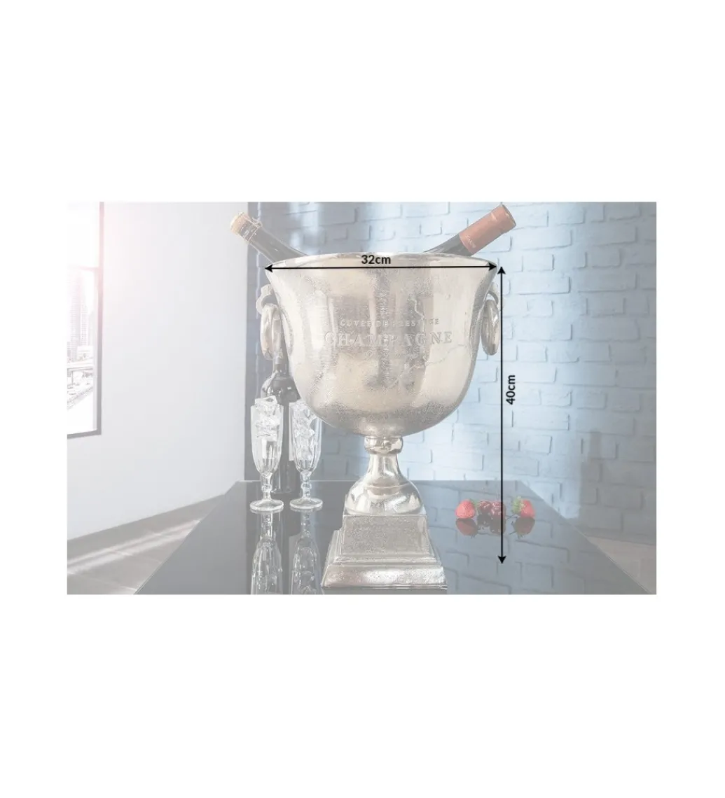 Chłodziarka do szampana Royal 40cm srebrna*Invicta Interior Clearance