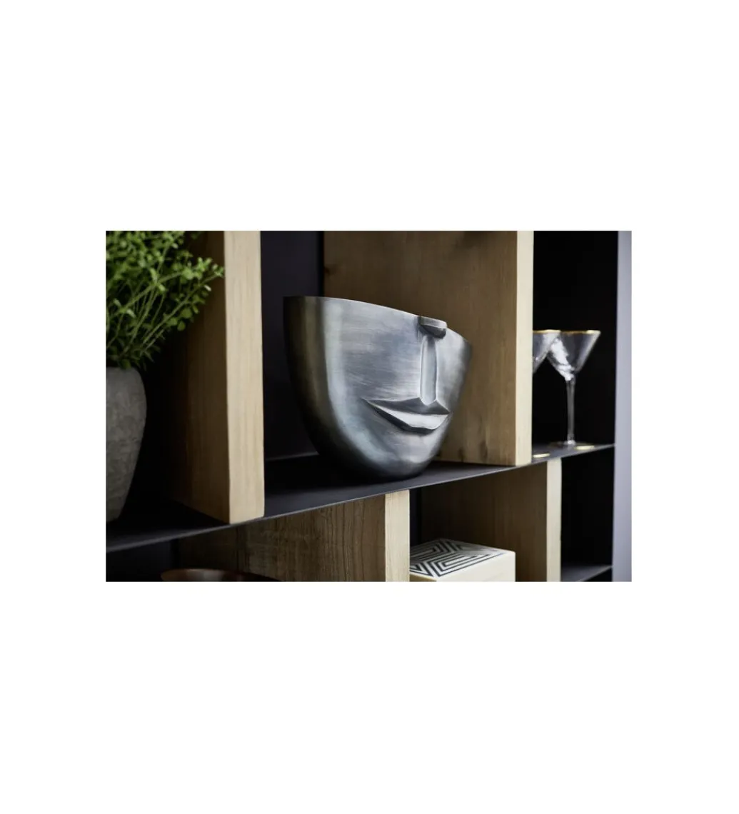 Doniczka Half face 31 cm antracytowy*KDesign Hot