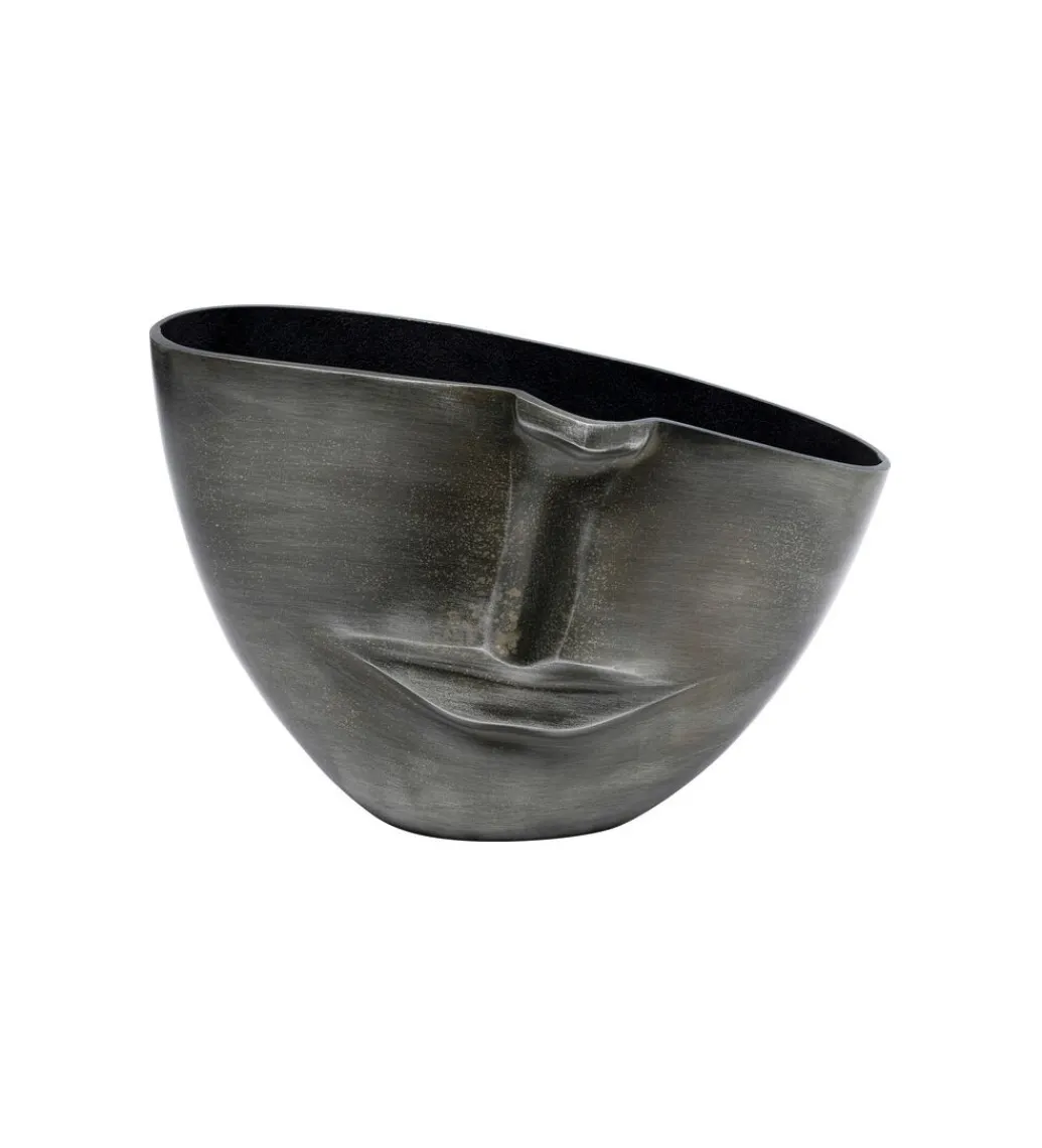 Doniczka Half face 31 cm antracytowy*KDesign Hot