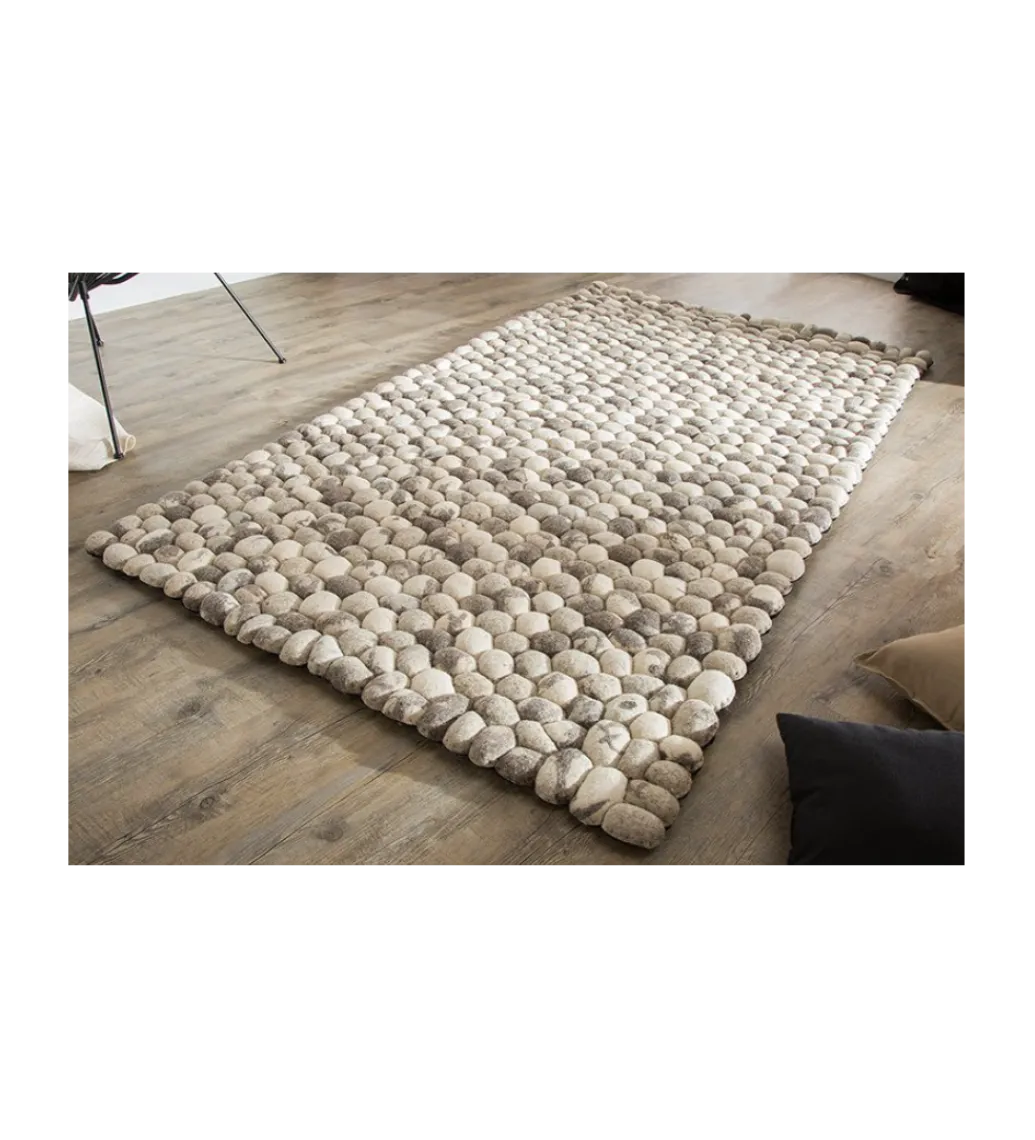 Dywan Organic 200 cm x 120 cm szary filcowy*Invicta Interior