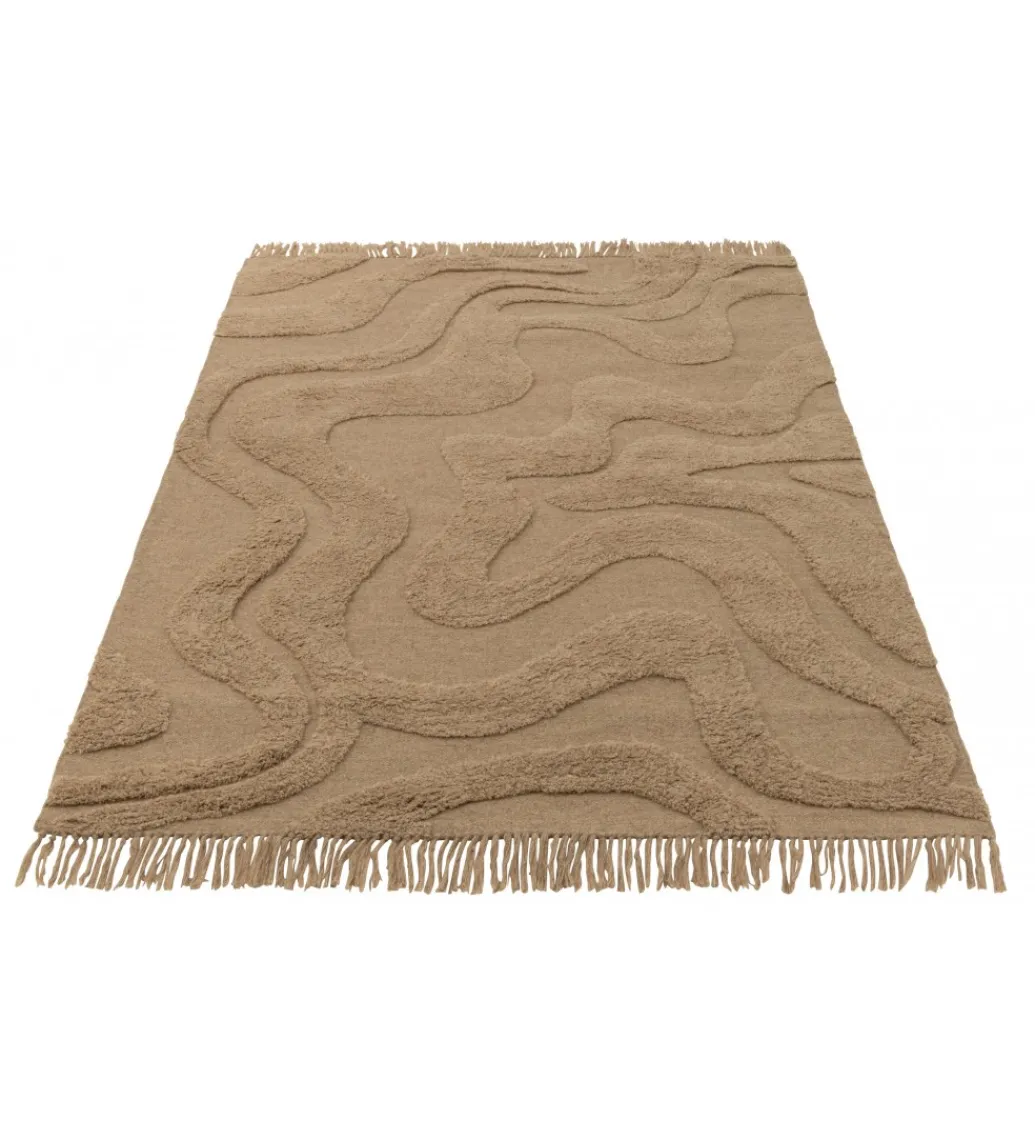 Dywan Tufted 160 cm x 230 cm beżowy*J-Line Hot