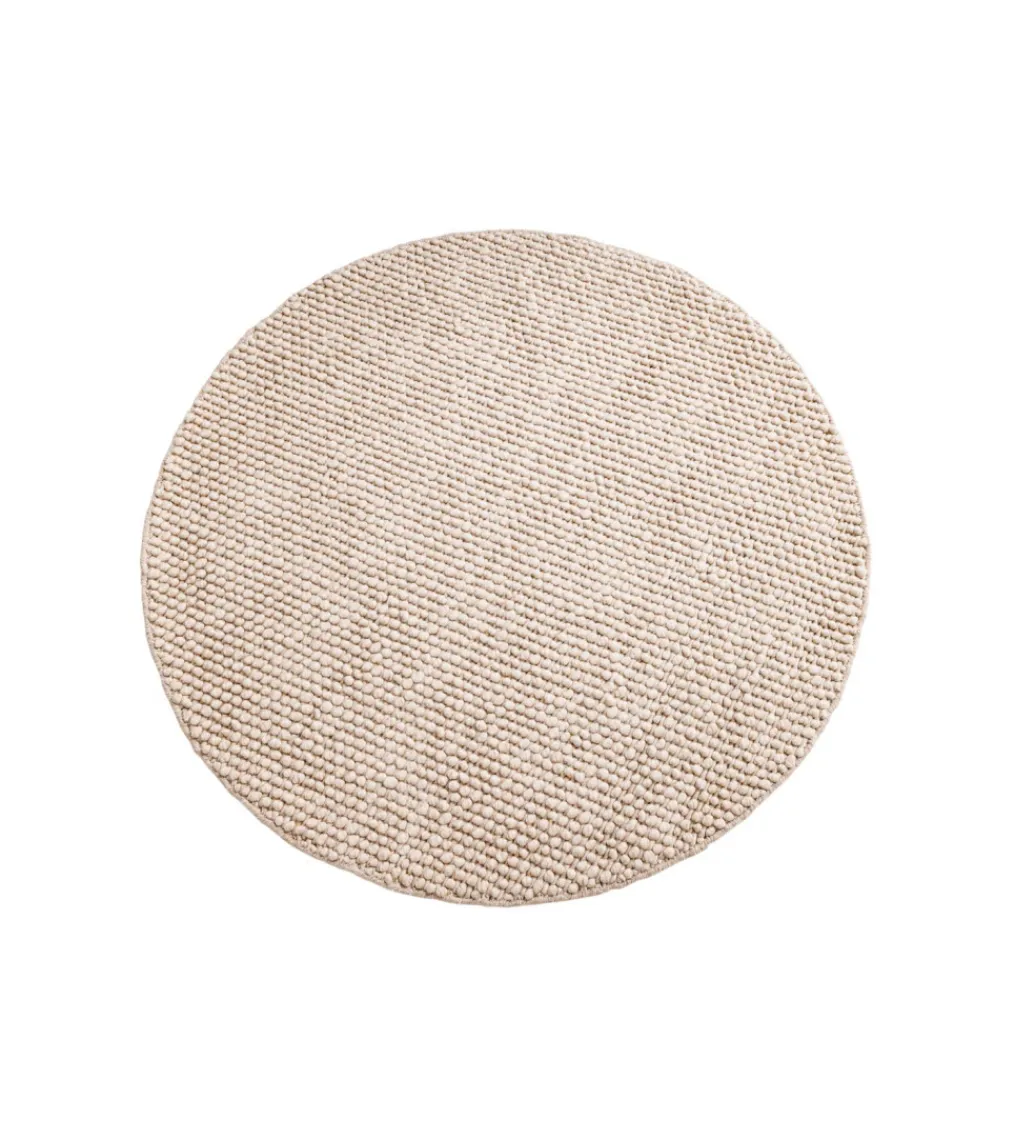 Dywan WOOL 150cm okrągły beżowy*Invicta Interior Best