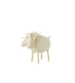 Figurka dekoracyjna Reindeer 34 cm kremowo złota*J-Line Hot