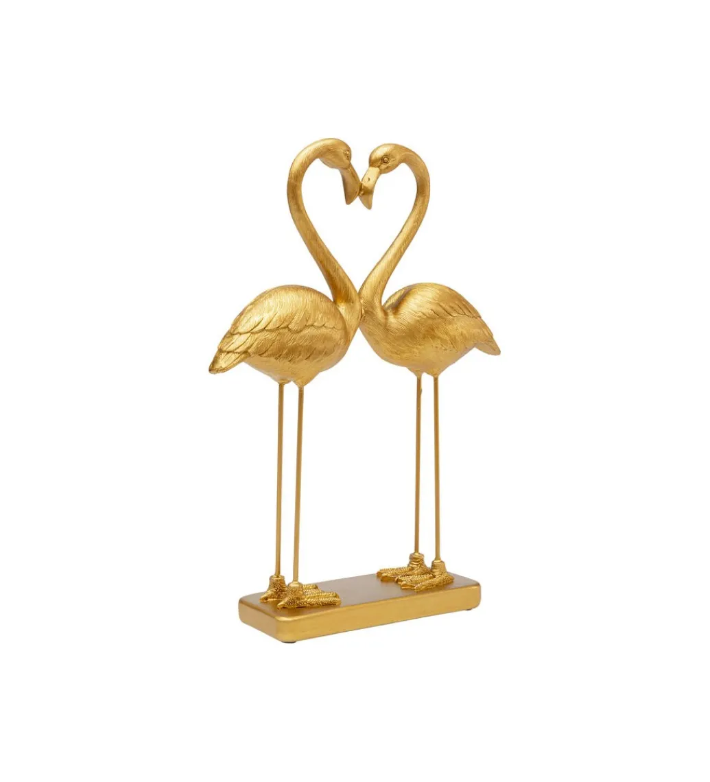 Figurka Flamingo Love 29 cm złota*KDesign Sale