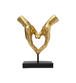 Figurka HEART HANDS 33 cm złota*KDesign