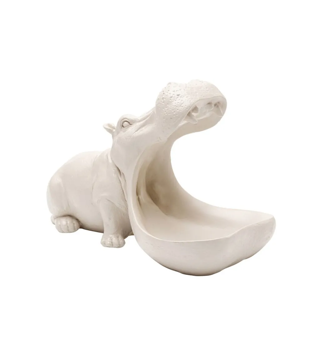 Figurka HUNGRY HIPPO 17 cm beżowa*KDesign