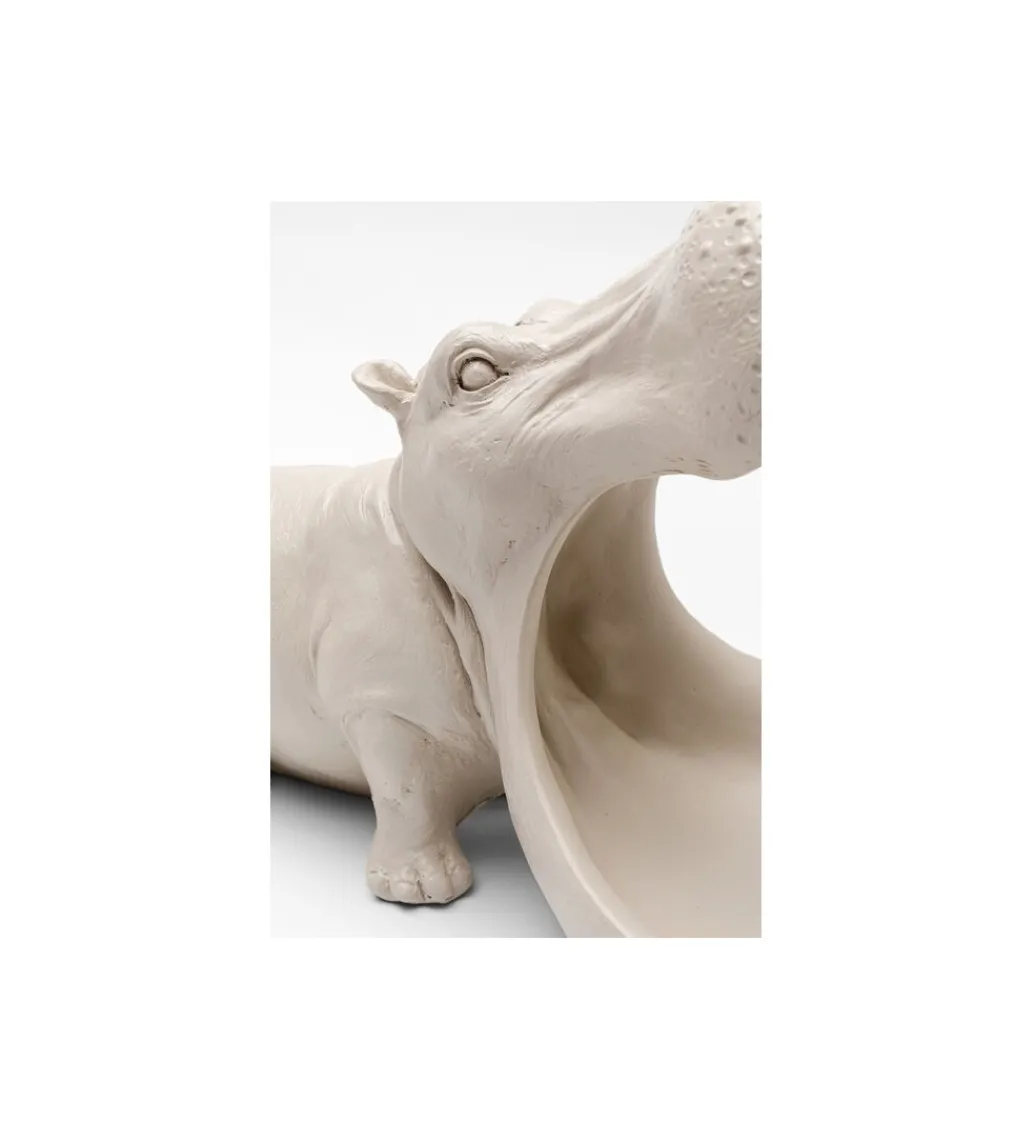 Figurka HUNGRY HIPPO 17 cm beżowa*KDesign