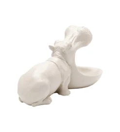 Figurka HUNGRY HIPPO 17 cm beżowa*KDesign