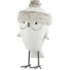 Figurka Owl Hat Winter 40 cm biało szara*J-Line New