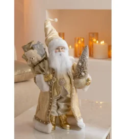 Figurka SANTA DECO 50 cm złota*J-Line Sale
