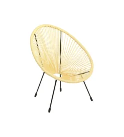 Fotel ACAPULCO 85 cm jasnożółty*KARE New